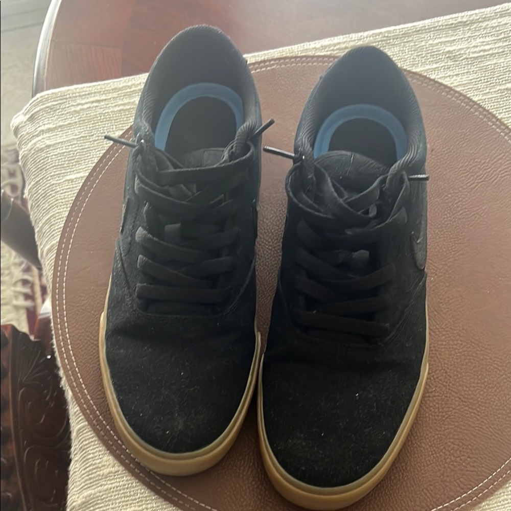 Black Men's Sneakers with Tan Sole
